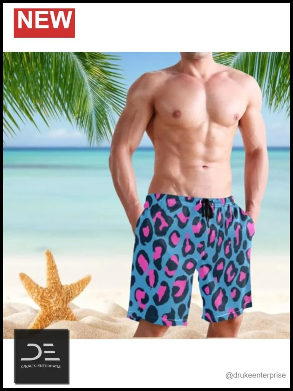 Men's Swim Trunks Board Shorts Quick Dry with Pockets
